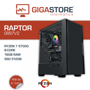 Desktop Gaming RAPTOR-0RR7V2 RYZEN 7 5700G 16GB RAM 512GB SSD W11